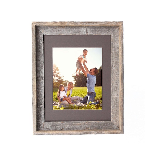 Barnwoodusa Rustic Signature Reclaimed 16x20 Picture Frame (11x14 WeatherWood Mat) 672713212096 - main
